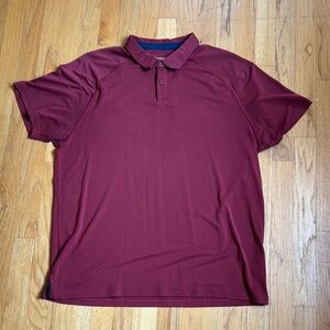 RHONE Delta Pique Polo XL Burgundy